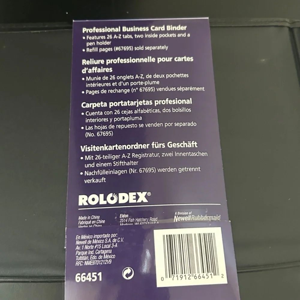 Rolodex Professional Business Card Binder. NWT